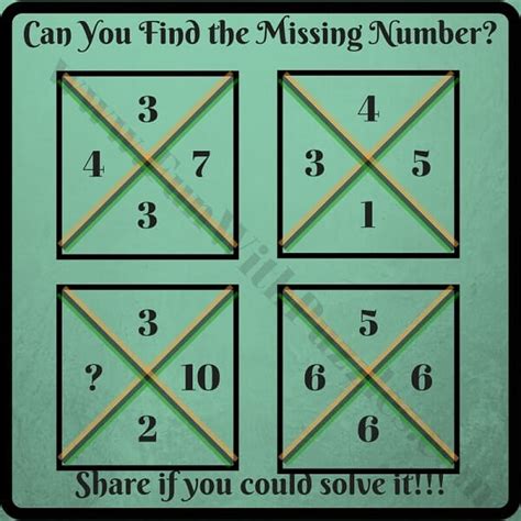 What will replace the question mark? Cool Mathematical Brain Teasers with answers