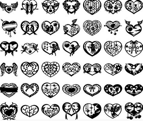 Download decorative heart free vector files for laser cutting ...