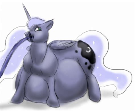 Princess anthro luna weight gain. #147059 - artist:defenceless, belly, bondage, fat, feeding ...