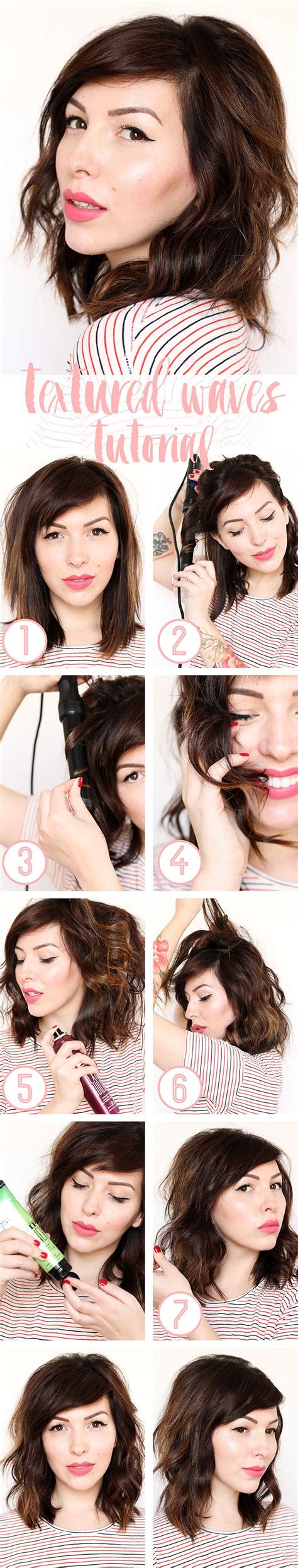 50s hairstyles for long hair. Textured Waves Hair Tutorial - Keiko Lynn | Medium length ...