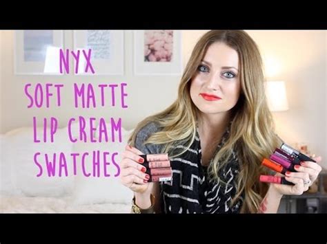 Nyx soft matte lip cream is a lipstick that retails for $6.49 and contains 0.27 oz. NYX Soft Matte Lip Cream Swatches - vlogwithkendra - YouTube