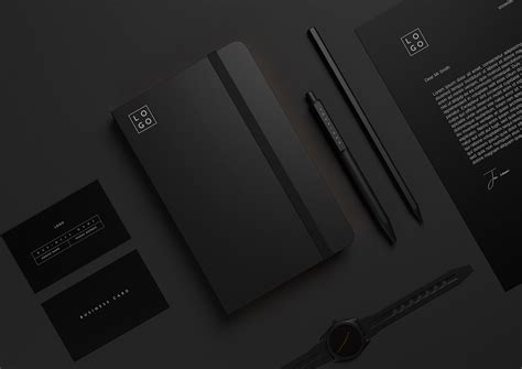 Download Download - Black Stationary Mockup pack on Behance