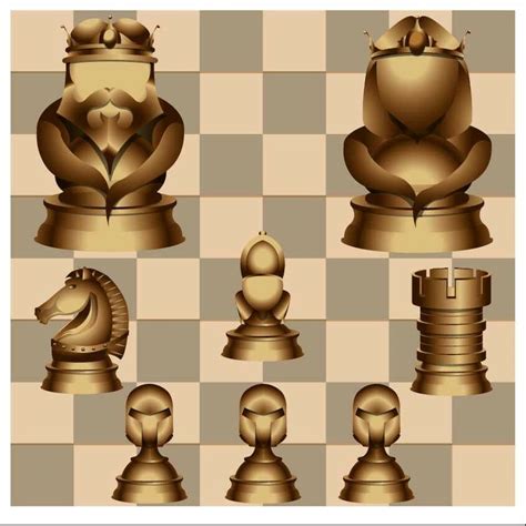More images for how to draw chess pieces easy » My design of chess pieces for a mobile game / on line ...