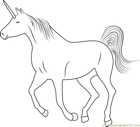 Get your crayons out and enjoy! Majestic Unicorn Coloring Page for Kids - Free Unicorn ...