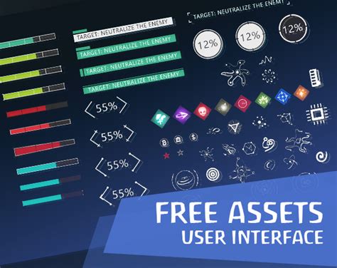 Free 3d assets for ui. Assets: Free UI KIT #4 Icons, Bars, Buttons by Wenrexa