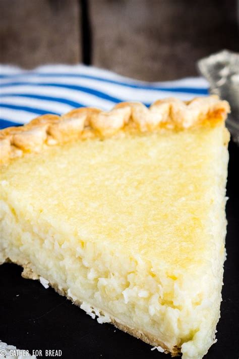 The custard sets after the pie is removed from the oven so do not overbake. Homemade Coconut Custard Pie - Flaky coconut pie made with ...