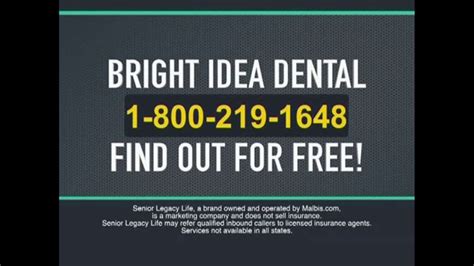 While you want to leave your family with your hard earned money. Senior Legacy Life TV Commercial, 'Bright Idea Dental ...