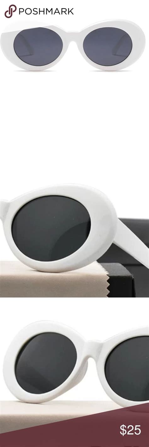 6 pack retro kurt cobain clout goggles sunglasses neon colors round lenses polarized eyewear hype beast style party costume glasses for teenagers women men. Kurt Cobain Glasses White Oval Clout | Womens glasses ...