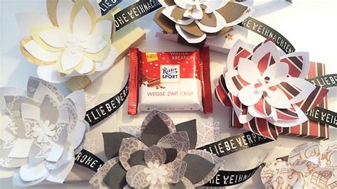 Ritter sport weihnachten bunter teller 3er pack. Mini-Ritter Sport Verpackung mit Festliche Blüte | Stampin ...