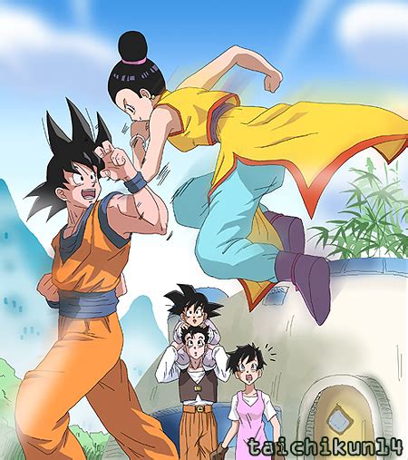 Dragon ball z goku and chichi dragon images z arts anime naruto fan art character art sketches artwork. Goku vs Chichi - Dragon Ball Z Fan Art (35317787) - Fanpop