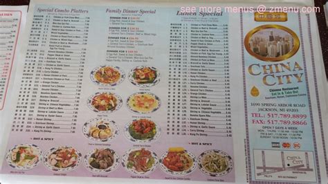 Updated more than 6 months ago. Online Menu of China City Restaurant, Jackson, Michigan ...