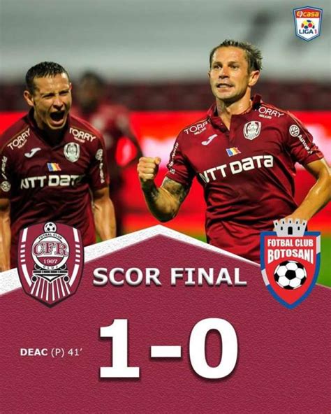 Squad, top scorers, yellow and red cards, goals scoring country: Fotbal - Liga I: CFR Cluj - FC Botoşani 1-0, în play-off