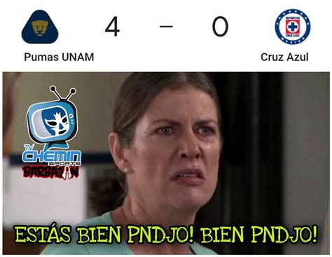 Por su parte, los guerreros sentenciaron la al término de los 90 minutos, cruz azul puede presumir que se llevó la victoria, gracias a un tanto de luis romo al minuto 71, que significó el único gol de la contienda. memes cruz azul vs pumas1 - Sopitas.com