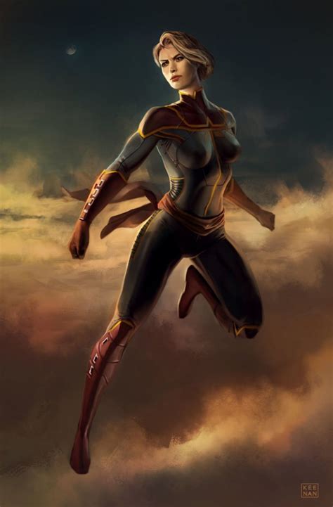 Captain marvel fan art by harveytolibao : Captain Marvel by Dave Keenan