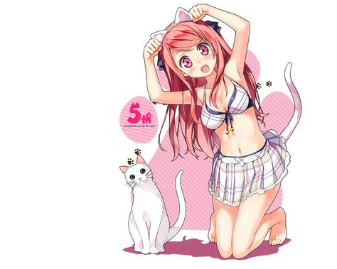 See more ideas about anime cat, cat art, anime. 5 nenme no houkago animal animal ears bikini blush breasts cat catgirl cleavage fang kantoku ...