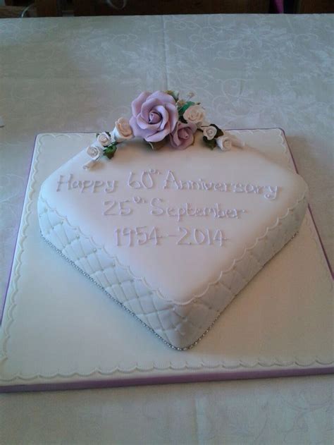 All wedding cakes are measured in inches and described in tiers. A traditional 60th wedding anniversary cake for a lovely ...