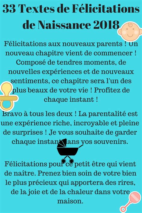 Les 33 plus beaux Textes pour Féliciter une Naissance | Texte ...