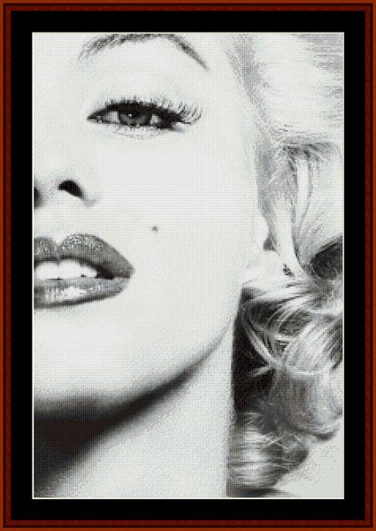 Shop cross stitch patterns, kits & more! Marilyn Monroe | Portrait cross stitch, Cross stitch ...