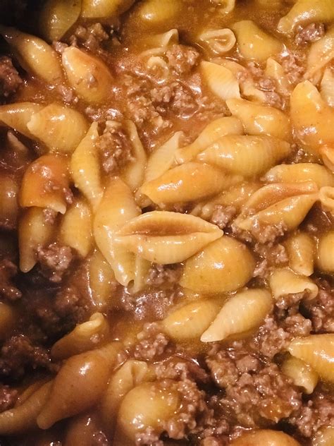 Place the ground beef and cheddar cheese soup mixture in bottom of 9x9 casserole dish to cover the bottom. Campbell's Soup Macaroni And Cheese - Four Cheese Ranch ...