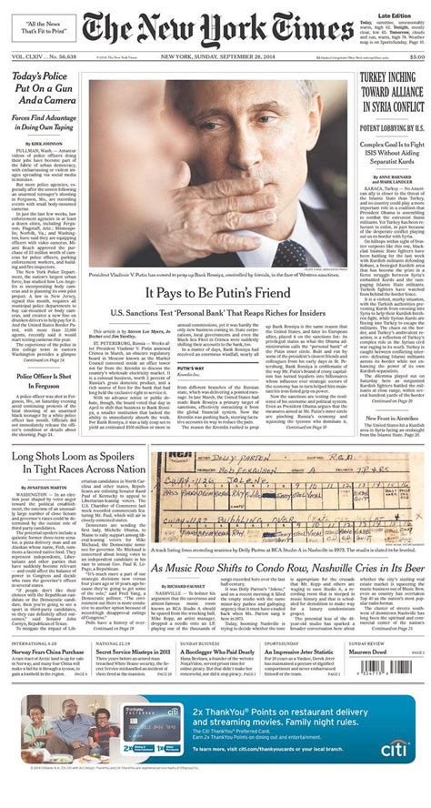 A new new deal for the 21st century. New York Times, 28 septembre 2014 | Newspaper layout ...