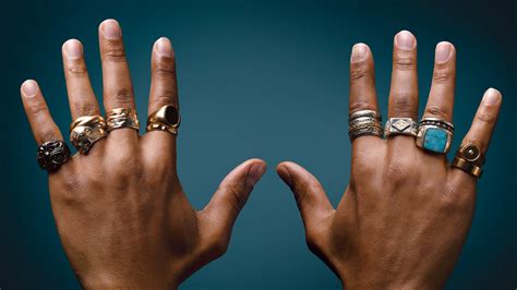 In germany, the fourth fingers of both the right and left hand can be engagement rings are worn in several islamic countries in south asia and west asia, and men usually wear them on the right and women on the. Why You Should Be Wearing Way More Rings Right Now in 2020 ...