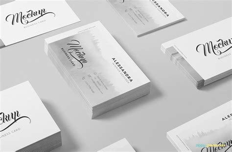 This mockup works via smart objects. Free Isometric Business Card Mockup on Behance