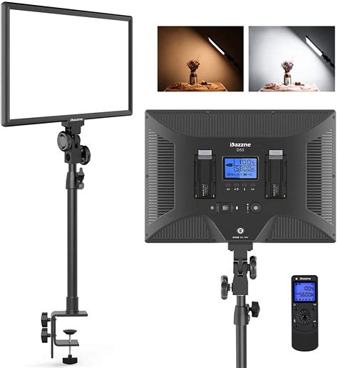 Showing results for clamp on desk light. Dazzne D50 Desk Mount Video Light with C-Clamp, LED Studio ...