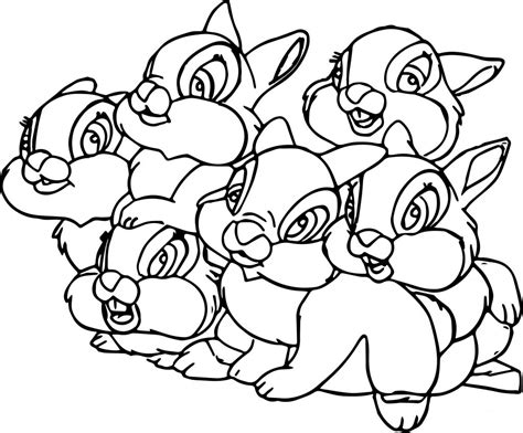 Great wreath for a small wall space or for an apartment door. Thumper Thumpers Sisters And Miss Bunny Coloring Pages | Wecoloringpage.com
