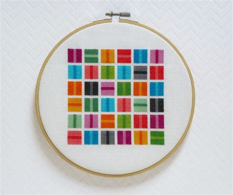 Go cross stitch crazy with our huge selection of free cross stitch patterns! Colorful Squares Modern Cross Stitch Pattern PDF, Instant Download, Geometric Cross Stitch ...