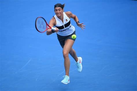 Sportspeople from france in 2019. CAROLINE GARCIA at 2019 Australian Open at Melbourne Park ...