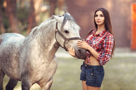 Sometimes, a small barn is all you need! Beautiful Girl With Horse 4k, HD Girls, 4k Wallpapers ...