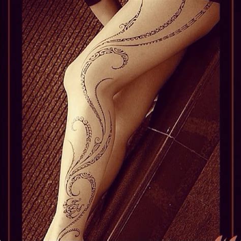 Inclusion of gods with elements of history makes up a good indian tattoo. Tattoo uploaded by JenTheRipper | Flowing Polynesian leg ...