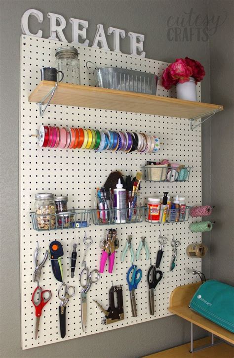 You don't have to invest in a huge storage system. Easy Craft Room Ideas | Craft room closet, Craft room ...