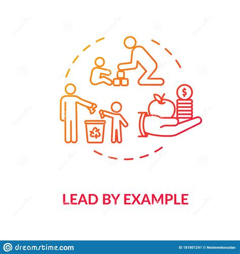 Lead By Example Concept Icon Stock Vector - Illustration of example ...