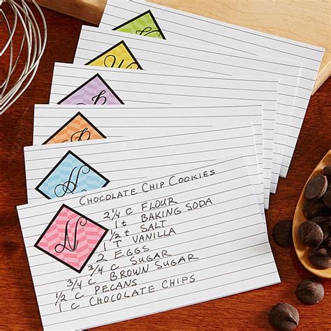 I figured the world is full of recipe cards with food themes, but there's a lack of personalized recipe card templates that. Personalized Recipe Cards - Colorful Monogram