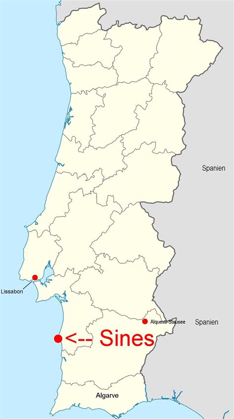 A sin a = b sin b = c sin c. Online-Hafenhandbuch Spanien: Sines / Portugal
