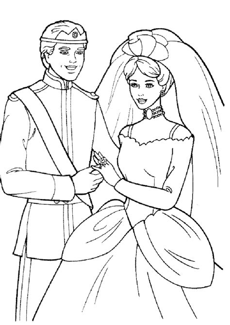That is why we have created a large collection of coloring pages for all fans of the famous blonde. BARBIE COLORING PAGES: KEN AND BARBIE WEDDING DAY - BRIDAL ...