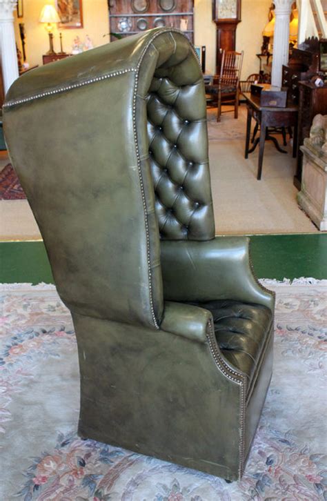 Buy products such as smilemart faux leather contemporary wingback tufted accent chair, multiple colors at walmart and save. Antiques Atlas - Vintage Green Leather Porter's Chair.