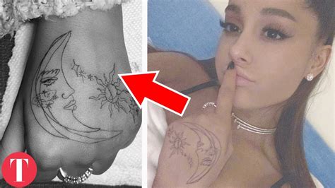 What does the ink say? The Secret Meaning Behind Ariana Grande's New Tattoo - YouTube