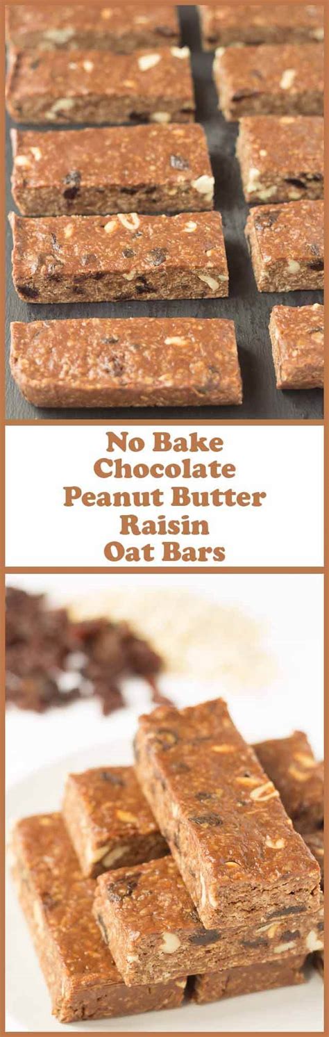 Cook and stir for about 5 minutes. No Bake Chocolate Peanut Butter Raisin Oat Bars | Recipe ...