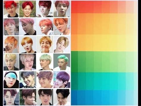 Bts has gone through so many hair colors, you could make a rainbow scale with it, so why not see all the hair colors in one post? All Bts Members Hair Colors | Colorpaints.co