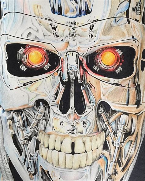 How much does it cost to build the terminator? T-800 by Tracey Lawler ©2016 | Geek art, Drawings ...