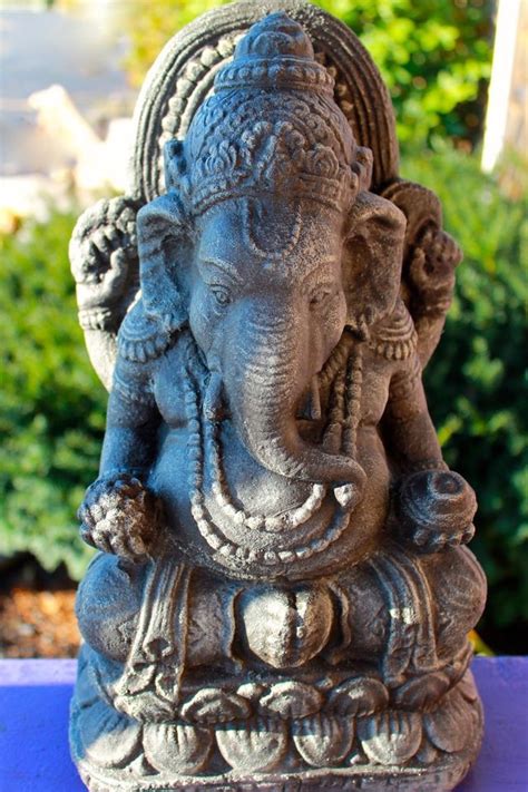 The best way to maintain the statue is to simply dust the piece periodically to keep any. Lotus Ganesh Garden Statue caste stone Elephant Sculpture ...