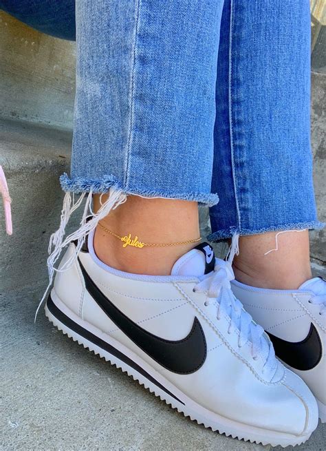 Ankle bracelets from zales are a stylish accessory all year long. NAME ANKLET, GOLD | Anklet, Fashion clothes women, Sideways initial necklace