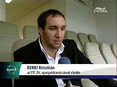 Berki korábban az ftc labdarúgó zrt. Nemzeti Audiovizuális Archívum