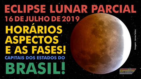 Este martes un eclipse lunar parcial será visible en sudamérica, áfrica, europa, oceanía y durante un eclipse parcial, solo una porción de la luna pasa por la parte más oscura de la sombra generada. Eclipse Lunar Parcial de 16 de julho de 2019! Saiba os ...