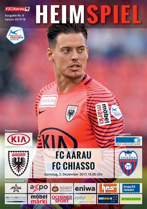 They play in the swiss challenge league, the second tier of swiss football after being relegated from swiss super league. Saison 2017/18 Ausgabe 9 (FC Aarau - FC Chiasso, 2 ...