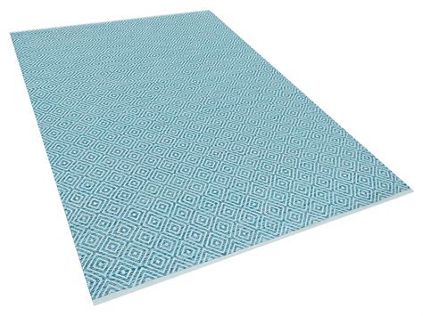 Blauer teppich mit aztekenmuster in weiß, block print teppich. Teppich, Blau, Läufer, Wohnzimmerteppich, Vorlage, 160x230 ...