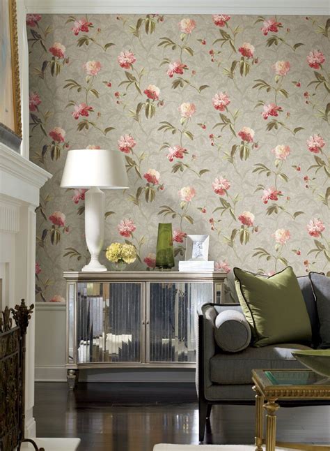 Enjoy free shipping and discounts on select orders. York Wallcoverings Painted Garden Peonies with Metallic ...