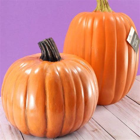 The artificial green persian leaves can make you relax when your eyes are tired. Make Fake Pumpkins Look Real | Fake pumpkins, Pumpkin ...